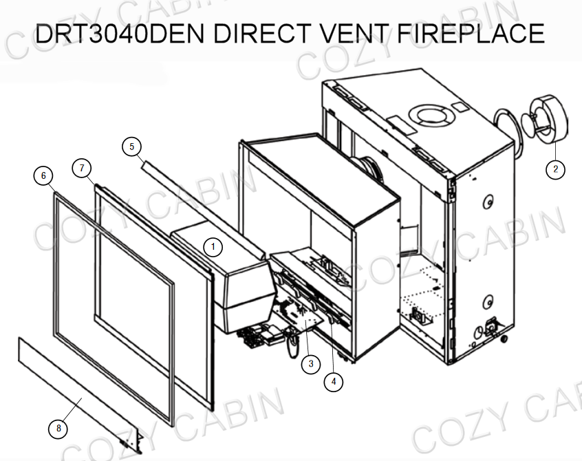 Superior DRT 3000 Series Duel Flue Direct Vent Electronic Control Natural Gas Fireplace (DRT3040DEN) #DRT3040DEN